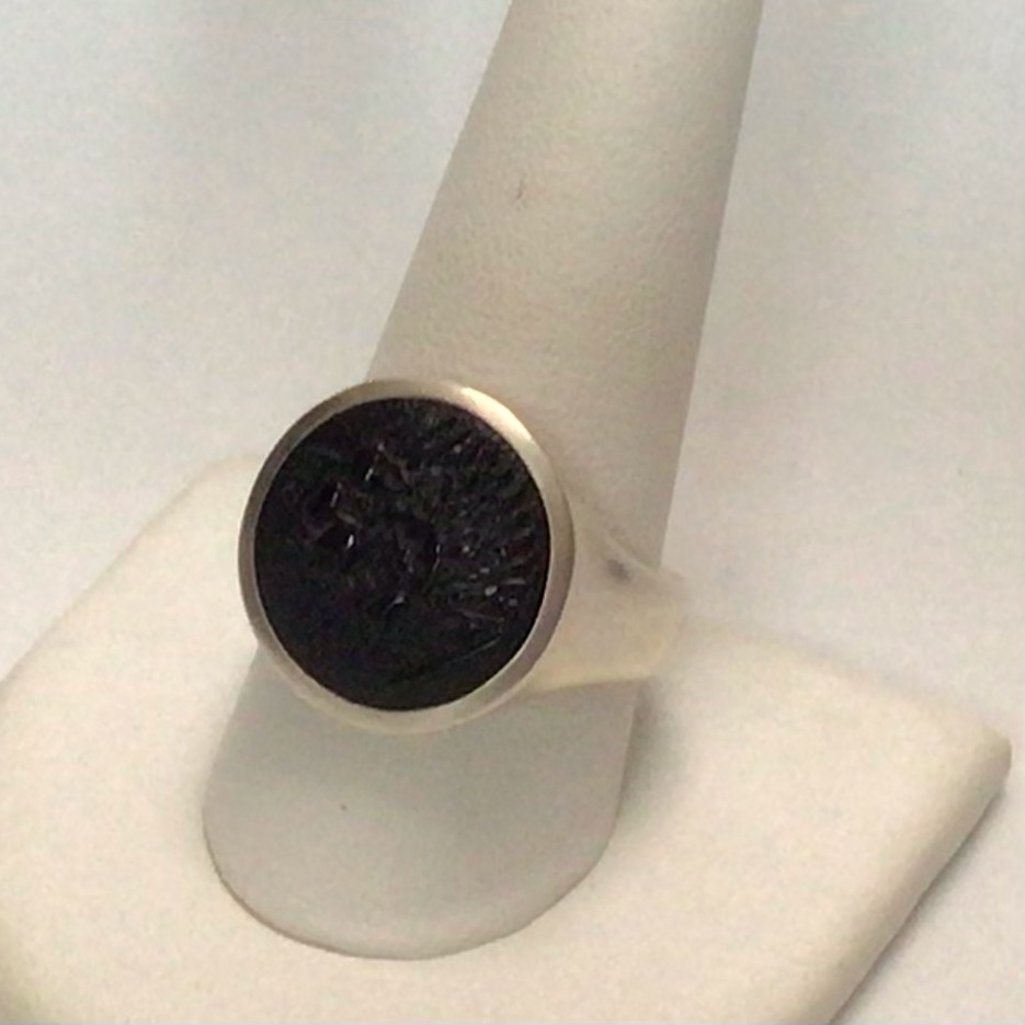 David Yurman Sterling Silver And Black Onyx Petrvs Lion Signet Ring Nwt